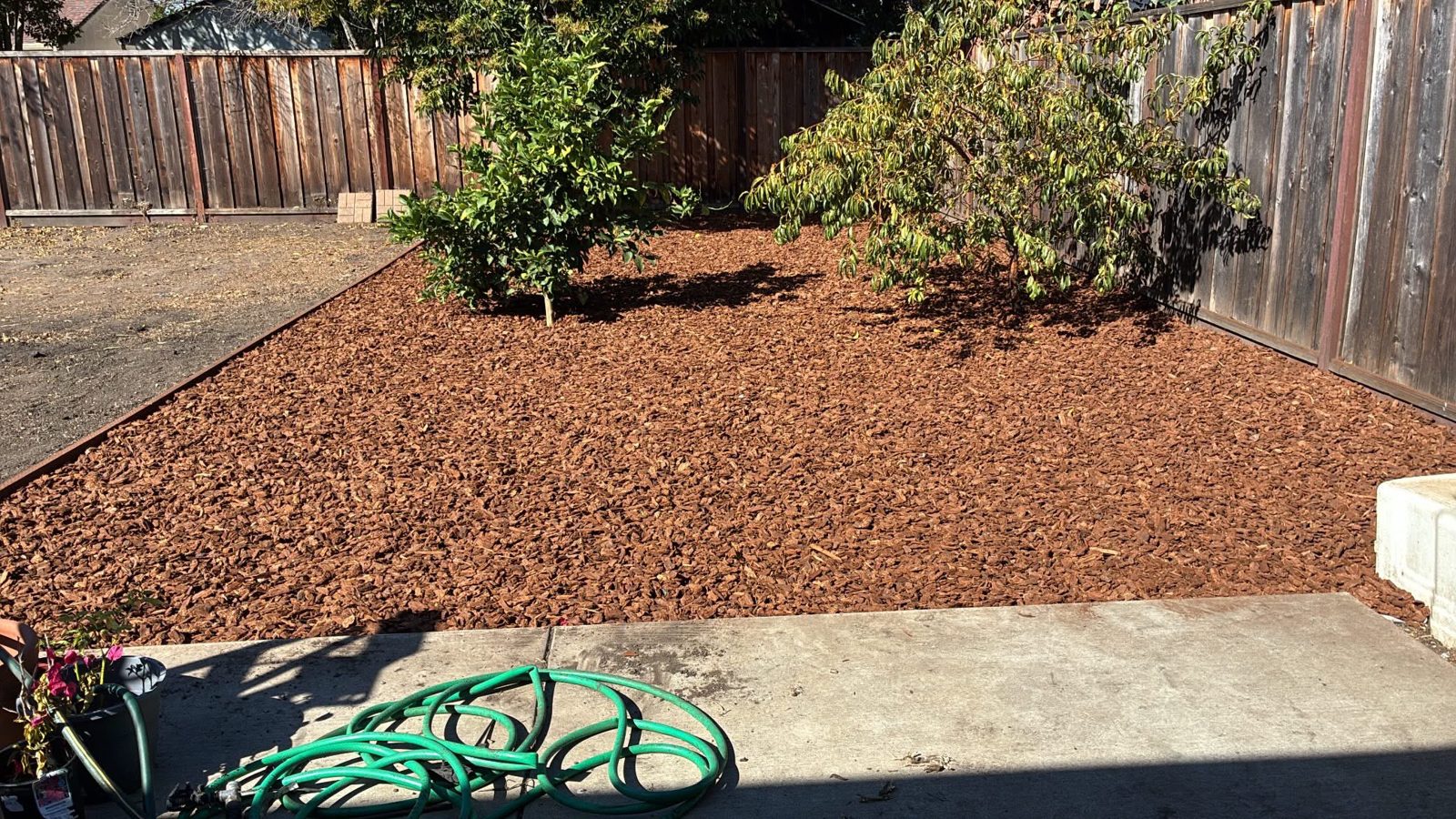 After - Side Yard Mulch Install
